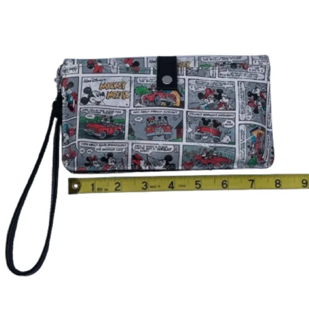 Disney Parks Wristlet Comic Style Mickey and Minnie Mouse - Very Good Condition - Picture 10 of 16